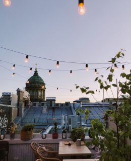 god udsigt fra terrasse på taget